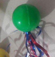 12 HIGH BOUNCE BALLS BOUNCY RUBBER BALL WITH STREAMERS PARTY FAVORS CAT TOY