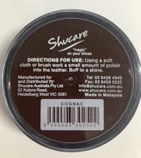 COGNAC Shoe Polish Cream - for  Leather SHOES / BOOTS/ Bags SHUCARE