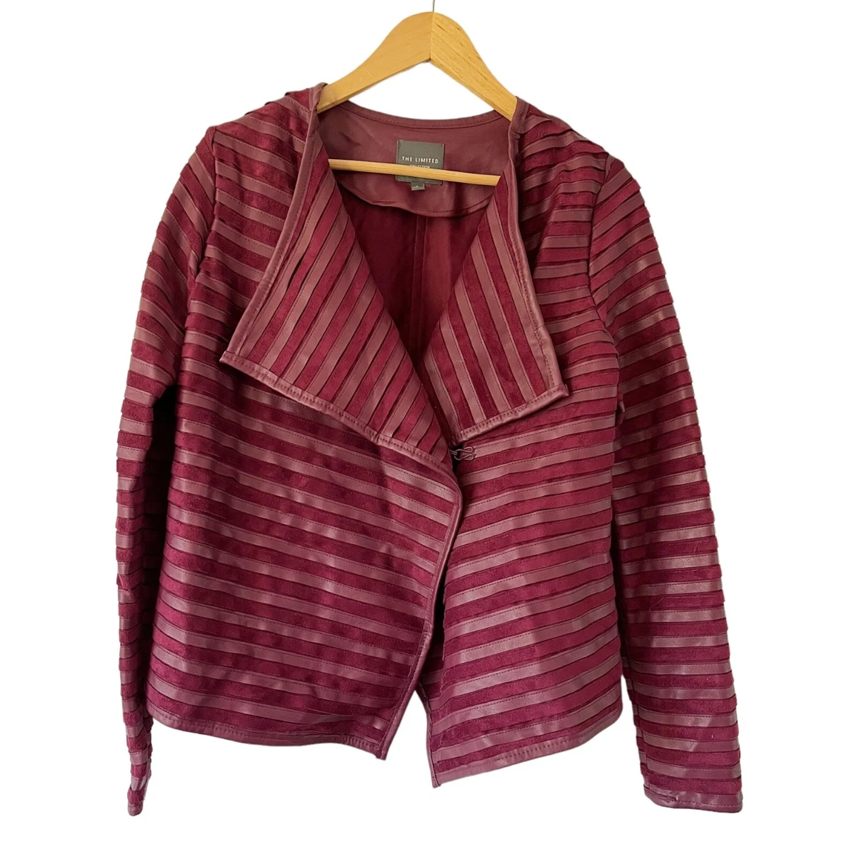 Maroon suede blazer top