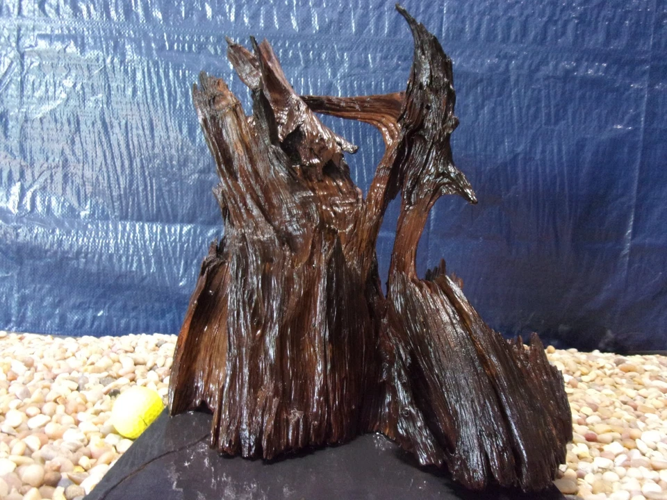 X-Large Driftwood Mounted on Slate 16"x13"x10" Aquarium Reptile Natural Art - Image 2 of 4