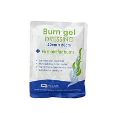 Qualicare Burn Gel Dressing 20cm x 20 - Pack of 5 - For all minor burns