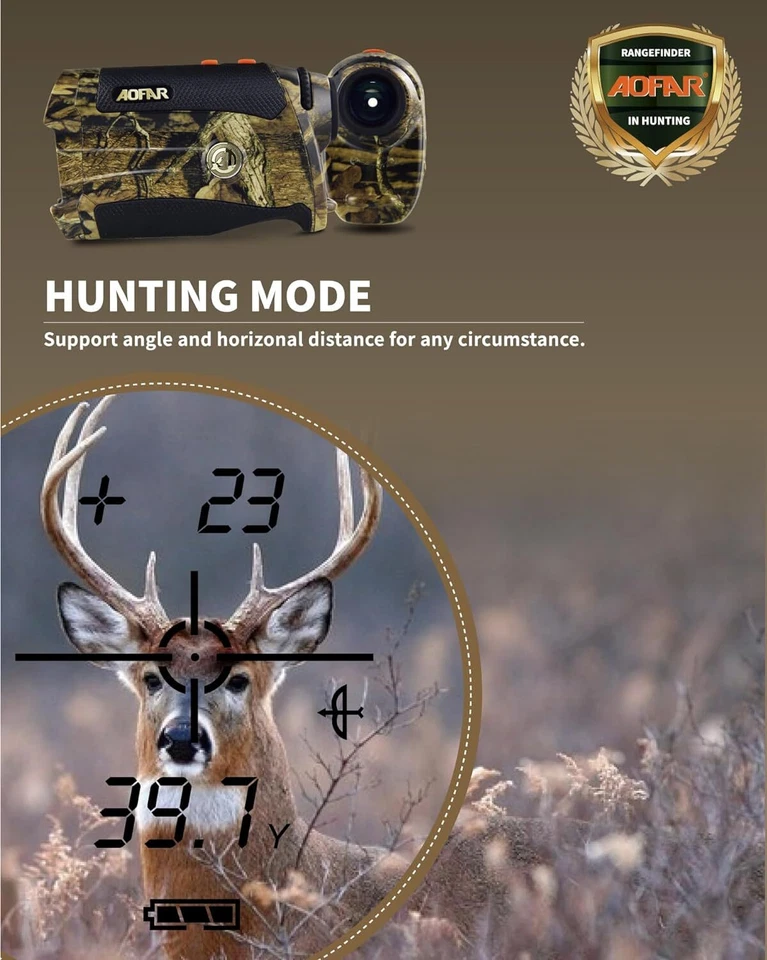 AOFAR HX-1200T Entfernungsmesser Jagd 5-1200 Meter Wasserdicht *ohne Batterie* ✅ - Bild 2 von 4