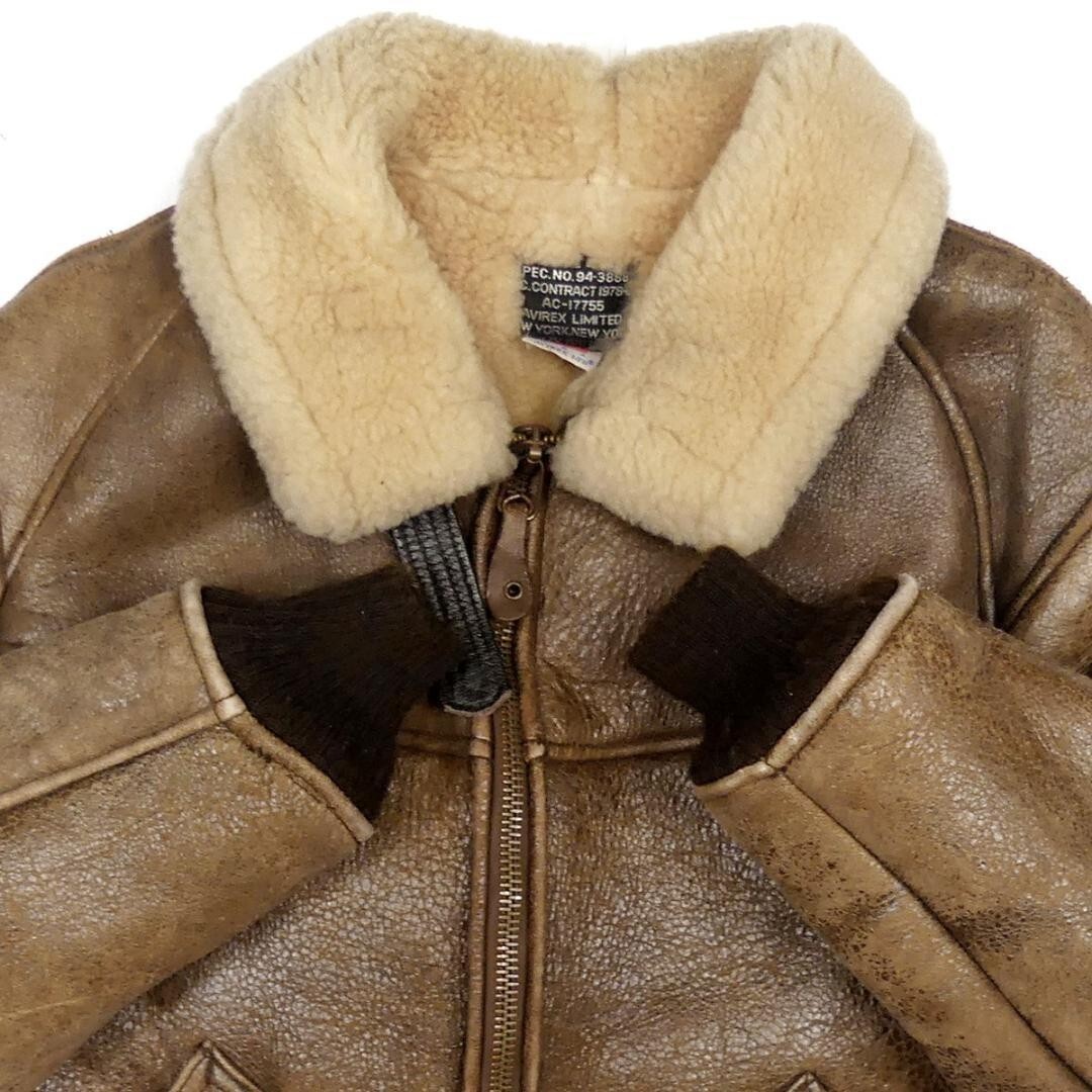 ジャケット・アウター AVIREX/Mouton duffle coat AVIREX B-3 Mouton Flight Jacket Shearling Bomber Leather USA