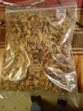 One Bag Of  California Shelled Walnuts  16 oz. Bag