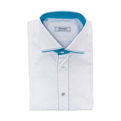 690$ BATTAGLIA by Gerlin Shirt White ALUMO Cotton 15.5 - 39  BIJAN