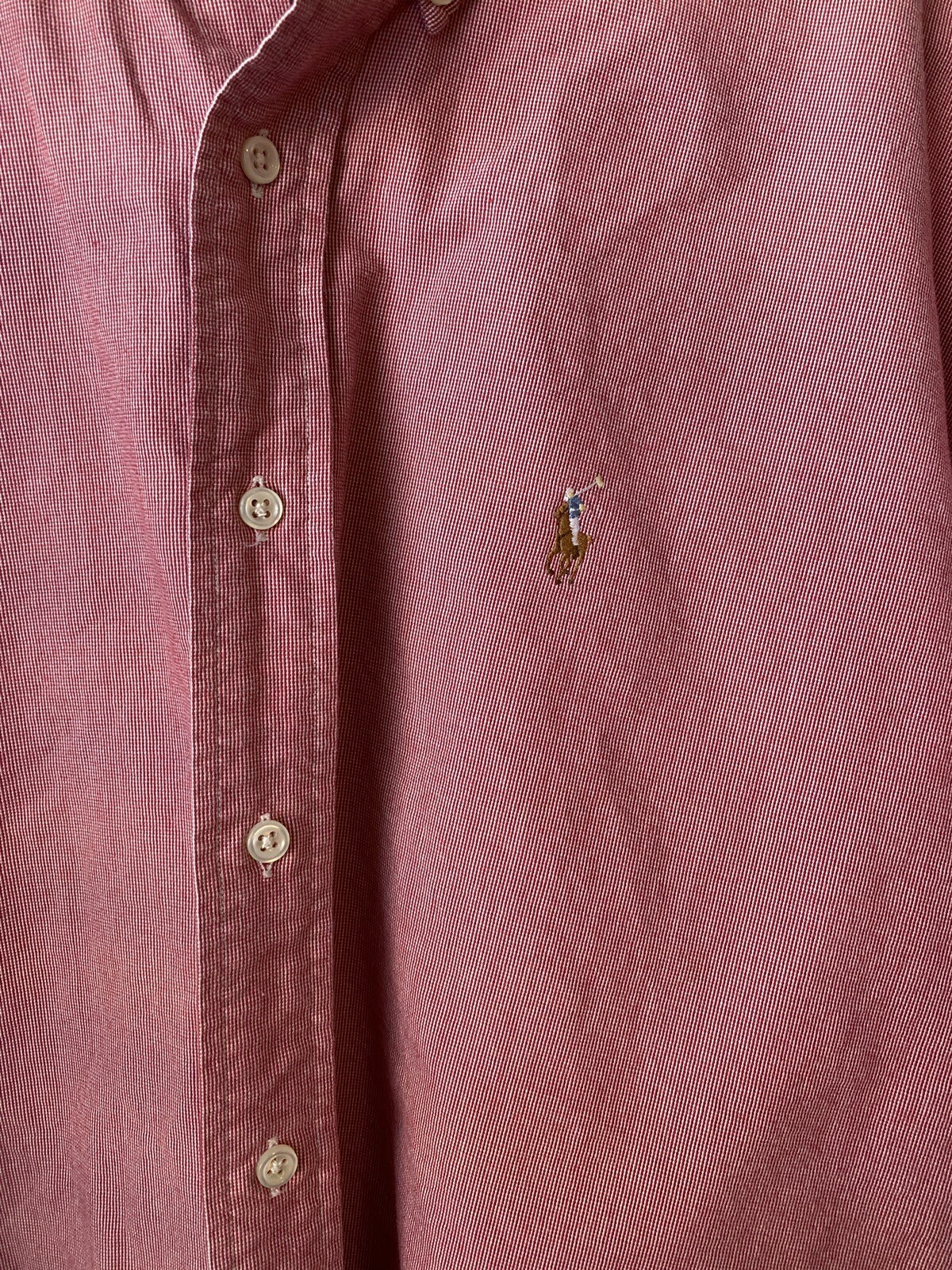 Polo Ralph Lauren Blake Rosso pony bottoni manica lunga uomo grande pesante