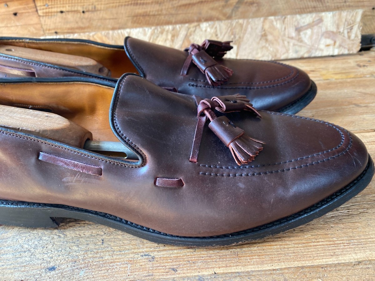FULLY RESOLED Allen Edmonds Grayson Tassel Loafer Color 8 Shell Cordovan 11 C Allen Edmonds Grayson Mens Shell Cordovan Tassel Loafers 10  main image 3