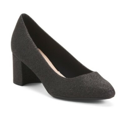 Easy Spirit Women's Evolve Robin Pumps Heels Sparkle Black Size