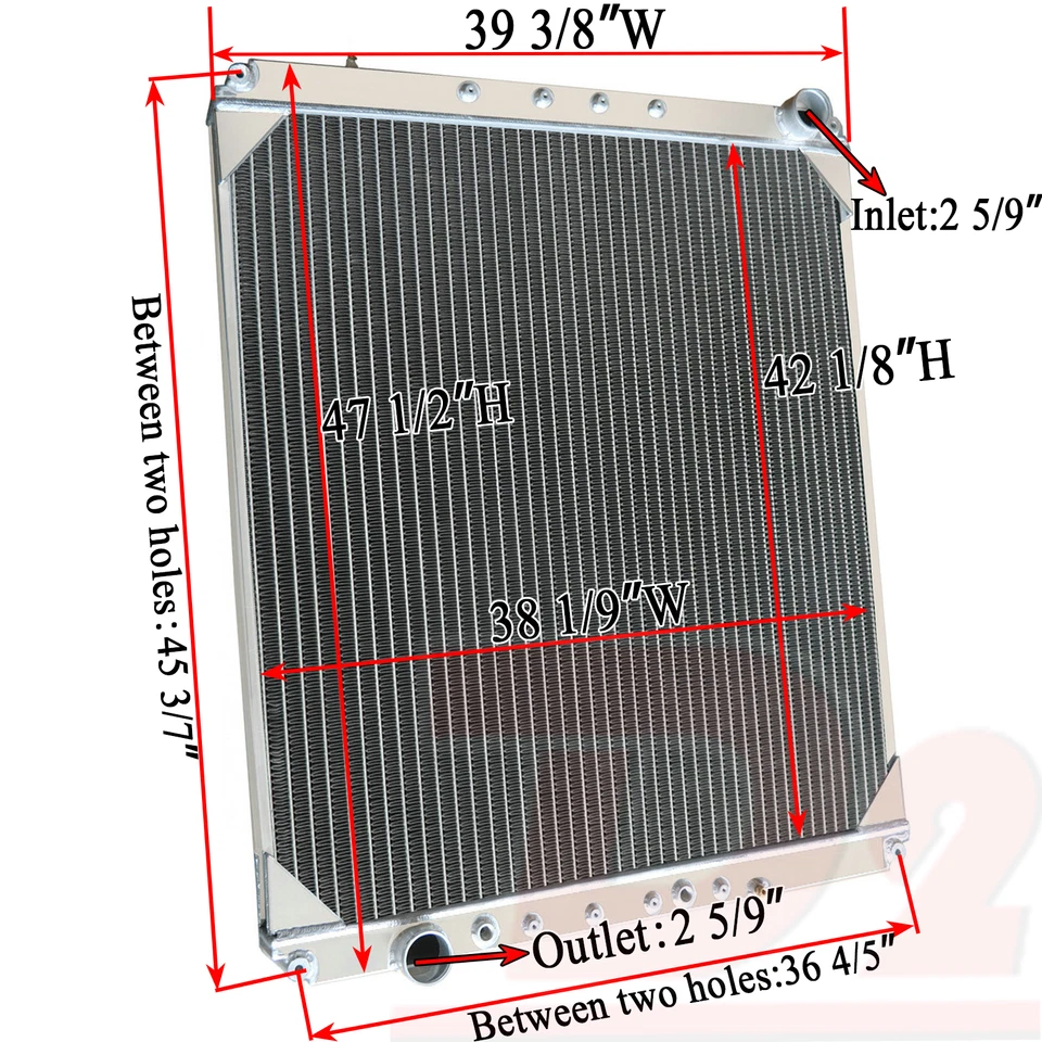 3-Rows Aluminum Radiator For 2008-2013 Freightliner Cascadia Columbia 0526620005 Foto 3 de 4