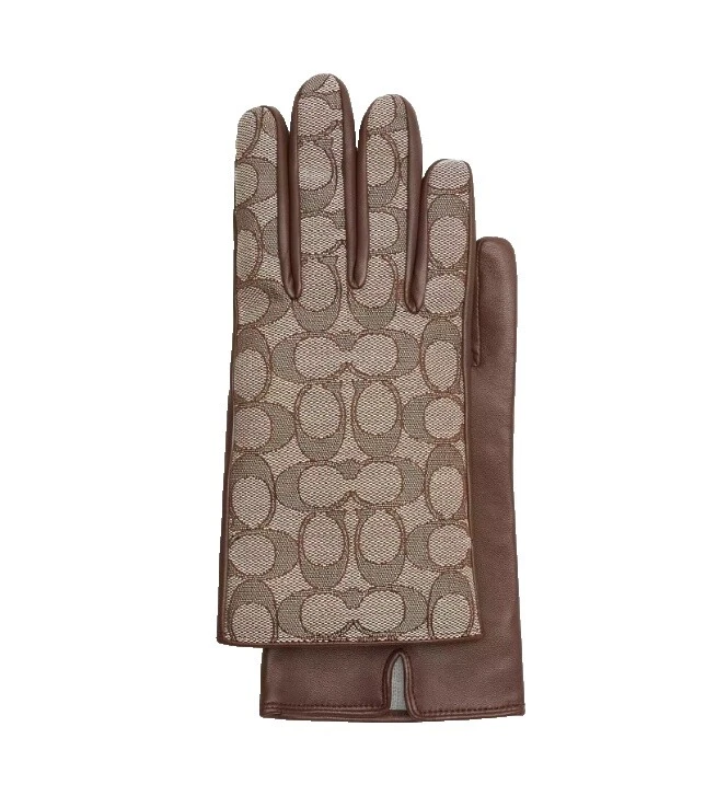 Coach Cuero Guantes y mitones para Mujer Talla 7.5