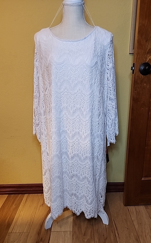 White Lace Dress 18W RN Studio Modest Bridal Lined MSRP $89 NWT Wedding LS - Picture 3 of 16