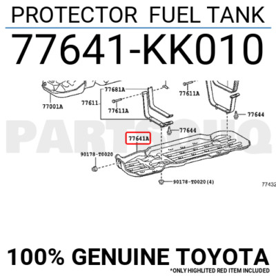 牡丹(42mm)　nks-125 77641KK010 Genuine Toyota PROTECTOR FUEL TANK 77641-KK010 | eBay
