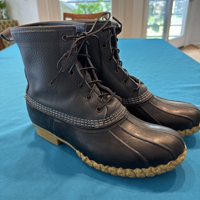 LL Bean Men's Bean Boots Sherpa Lined PrimaLoft Bison Leather Size - Main Image