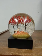 CoolSnowGlobes Autumn Pals Snow Globe Golden Retriever & Jack Russell Terrier 