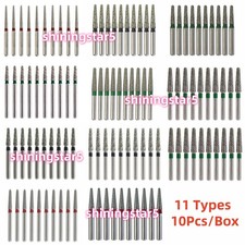 Dental High Speed Diamond Burs FG Round End Taper Super Coarse Fine Grit 856/850