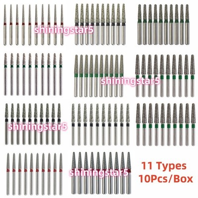 Dental High Speed Diamond Burs FG Round End Taper Super Coarse Fine Grit 856/850