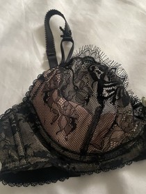 DITA VON TEESE Black Lingerie Set NWT Medium Thong 34C Coquette Underwire Bra