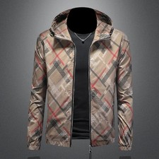 Men Luxury Fashion Trend Bomber Streetwear Long Sleeve Zipper Casual Jacket Coat