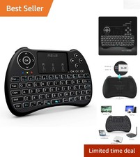 Rechargeable Backlit Mini Keyboard with Touchpad - Smart TV  PC Compatibility