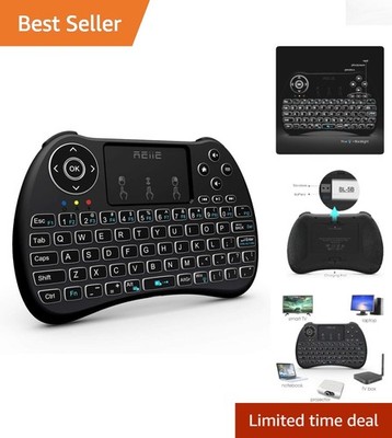 Rechargeable Backlit Mini Keyboard with Touchpad - Smart TV & PC Compatibility