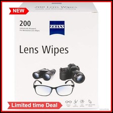 Pre-Moistened Lens Cleaning Wipes 200 Count Unscented Individually Wrapped For