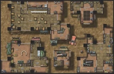 Star Wars Miniatures/ RPG Maps Desert Marketplace/Offworld Embassy