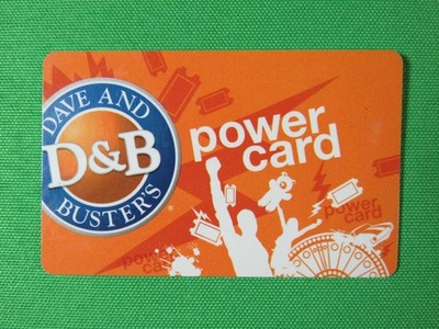 VTG Dave & Buster s Power Card   Orange Card   No Tickets   No Chips - EMPTY