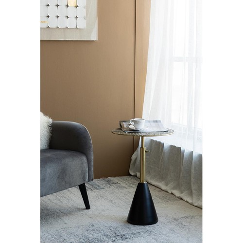 A&B Home 78624-DS Aluminum 15.7 inch Gold/Black Side Table - Bild 7 von 11
