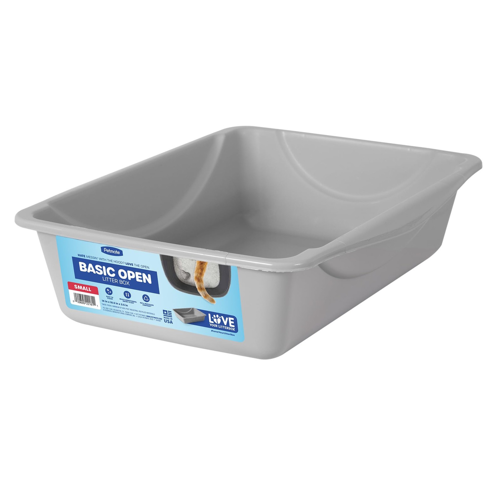 Petmate Litter Pan, Blue/Gray, Small, Made in USA Blue Mesa/