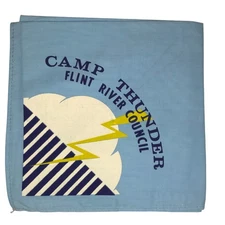 Flint River Council GA Camp Thunder Neckerchief BLU Bdr (LB2759)