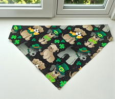St Patricks Day Dog Bandana Over the Collar Bandanna Bandanas Slide Slip On