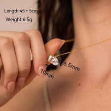 Unique 18k Gold Diamond Necklace with Pear & Square Design for Stylish Look