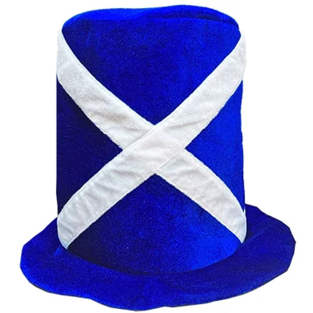 Novelty Scottish Saltire Flag Top Hat