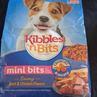 Kibbles 'n Bits Mini Bits Beef & Chicken Dry Dog Food Small Adult High Protein