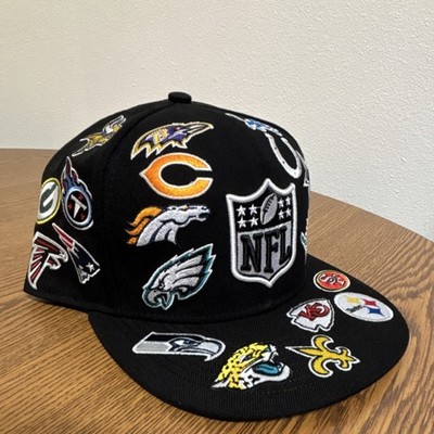 New Era Black Multi-Color Hat All NFL Teams Officially Licensed NFL Football Cap