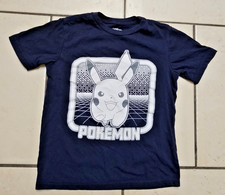 Pikachu Pokemon Boys Navy Blue T-Shirt Size Med 8