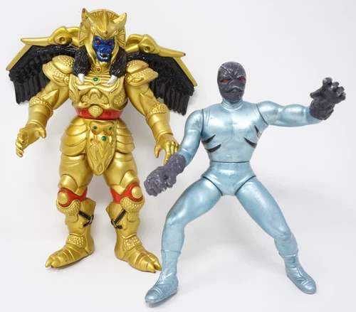 Vintage Mighty Morphin Power Rangers Monster Vinyl Figures Goldar and Putty 8.5"