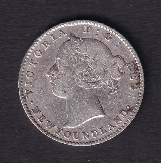 NLFD Newfoundland 1894 10c Ten Cent Silver Coin Queen Victoria F .925 Silver - Image 2 of 2
