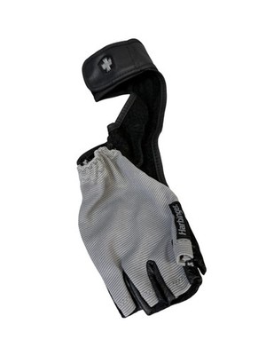 Harbinger Half Finger Glove Mens XX-Large Black Leather Wrist Wrap Padded Single