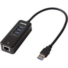 Plugable - USB3-HUB3ME - Plugable 3-Port USB 3.0 Hub with Gigabit Ethernet 