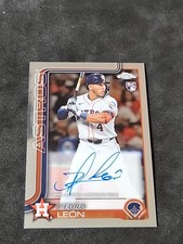 PEDRO LEON 2025 TOPPS CHROME ROOKIE AUTOGRAPH ASTROS RC AUTO