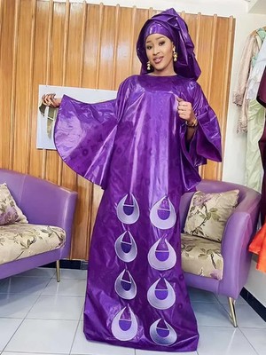 Afrikanische Damen Party Kleidung Bazin Riche Dashiki Morgenmantel erstklassige Abendkleider