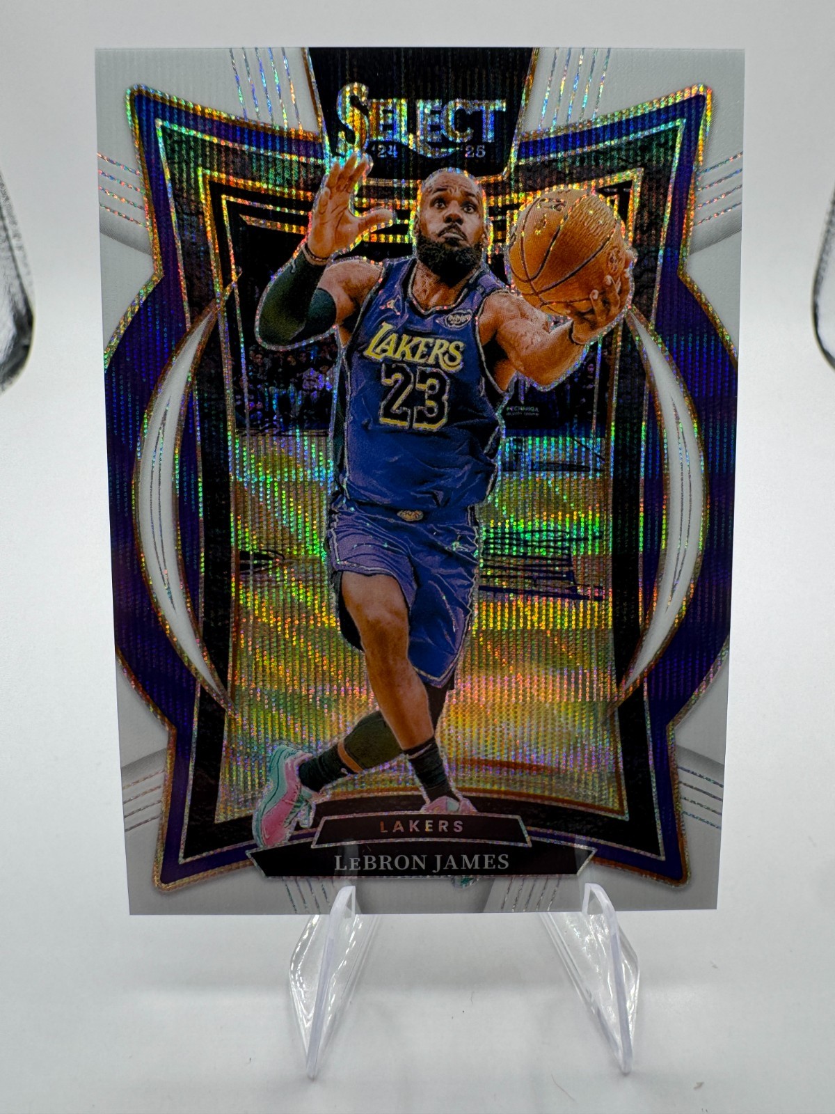 2024-25 Panini Select - Lebron James #54 Concourse White Wave Prizm /99