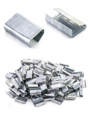 QWORK 1/2" Steel Strapping Seals   1000 Pack Metal Clips for PP or Steel Banding