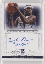 2013-14 Panini National Treasures Notable Nicknames 36/49 Zach Randolph Auto 1p8