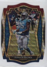 2020 Panini Select Premier Level Tri-Color Prizm Die-Cut Derrick Brown #187 18ms