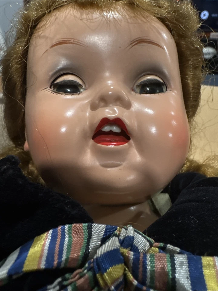 "Muñeca ideal vintage años 50 muñeca Saucy Walker ojos dormidos 16"" con caja" Foto 3 de 4