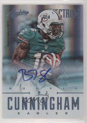 2012 Panini Absolute Spectrum Platinum 11/25 BJ Cunningham Rookie Auto RC i6j