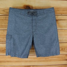 Old Navy Board Short Mens Size XL Gray Heathered 100 Polyester Pocket Tie Waist