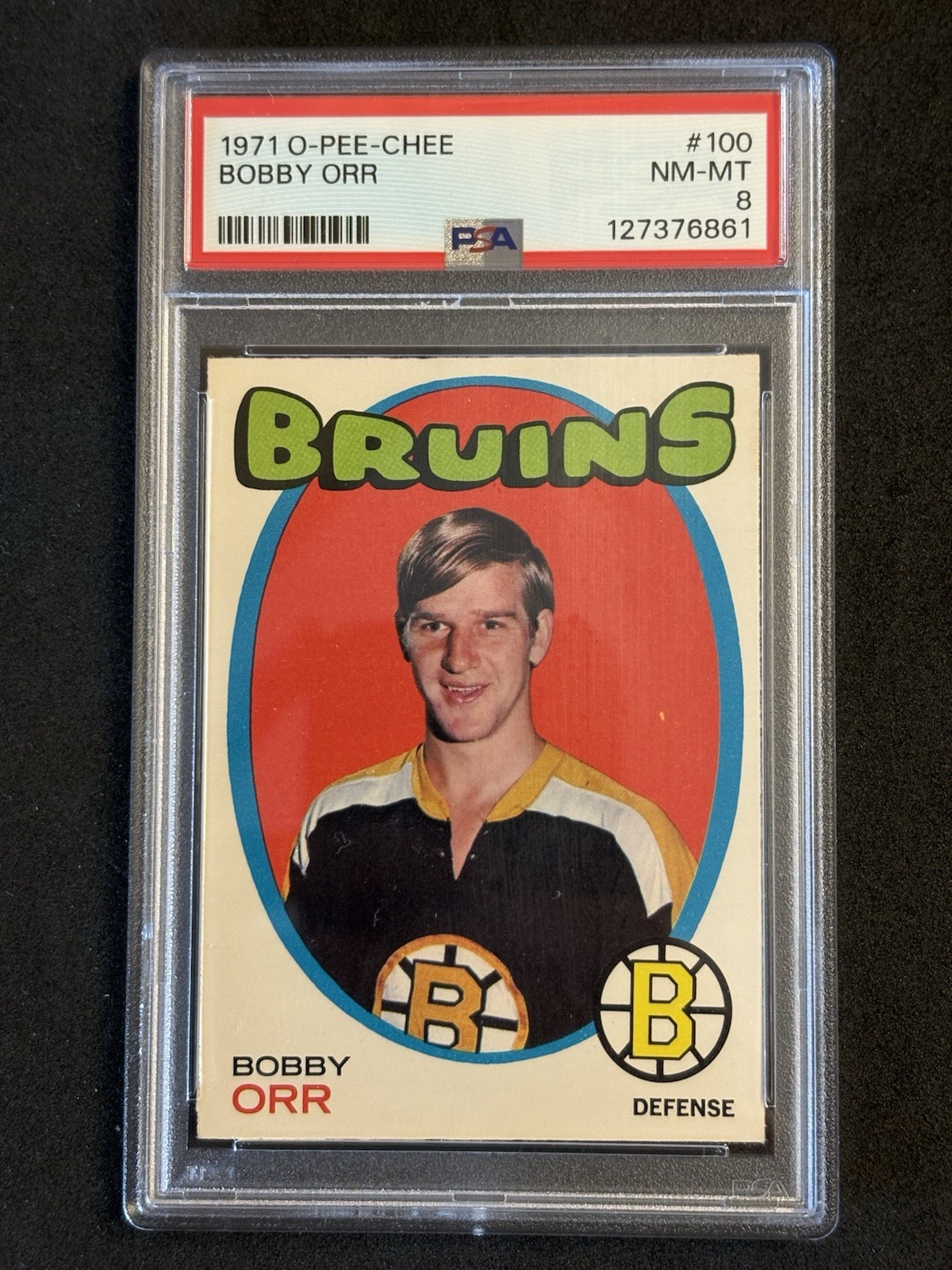 1971 O-PEE-CHEE #100 Bobby Orr PSA 8 NM-MT
